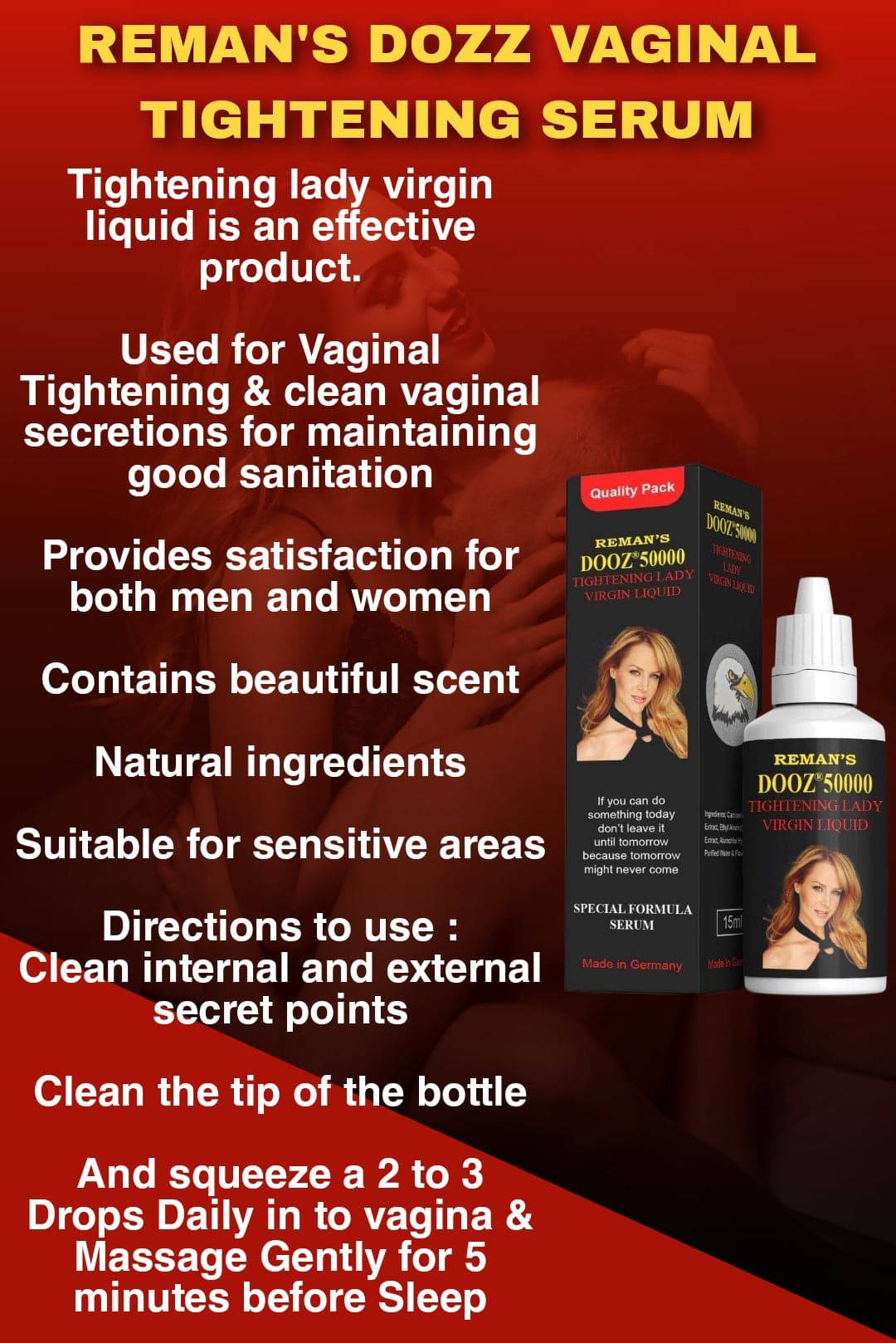 REMAN'S DOOZ 50000 TIGHTENING VIRGIN LADY LIQUID SERUM